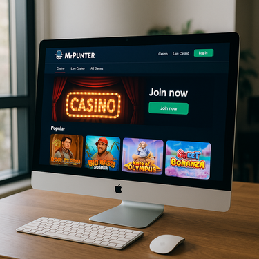 MrPunter Casino - Desktop Platform Interface - Intuitive Design